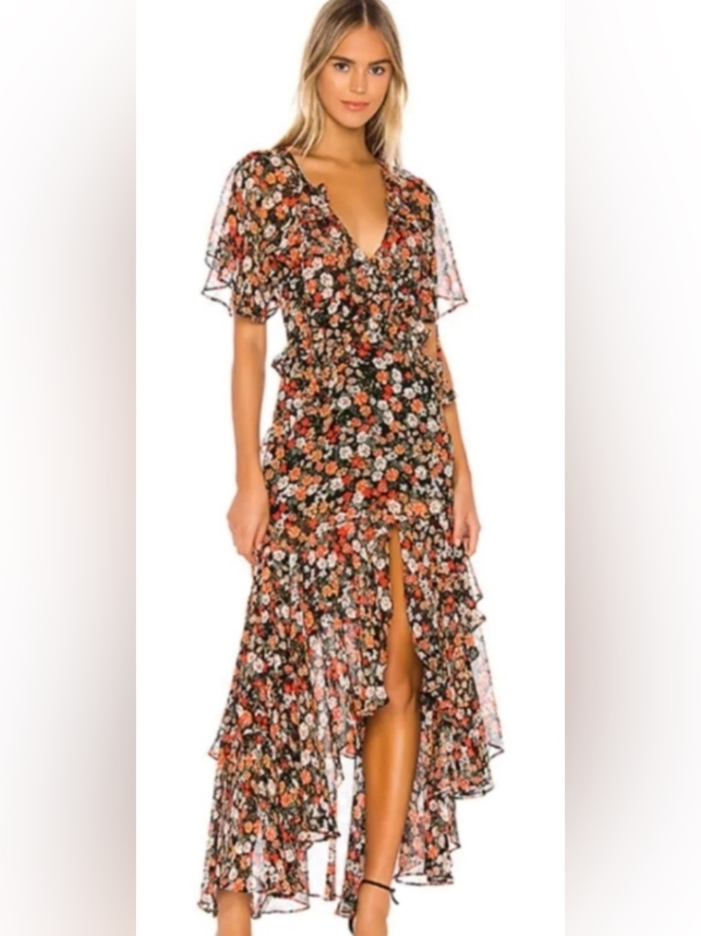 MISA Los Angeles Katarina Dress in Safari Floral - Size Small